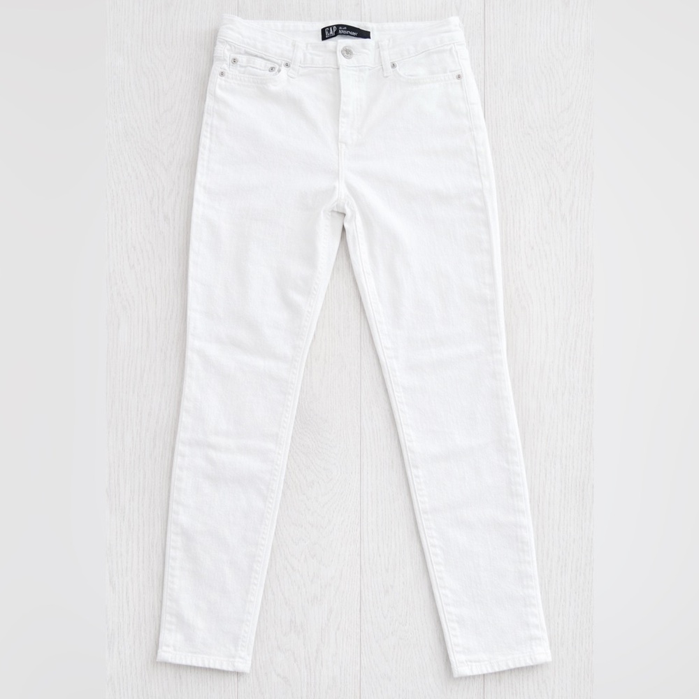 Gap Legging Skimmer Jeans Size 8/29R Optic White High Rise Stretch